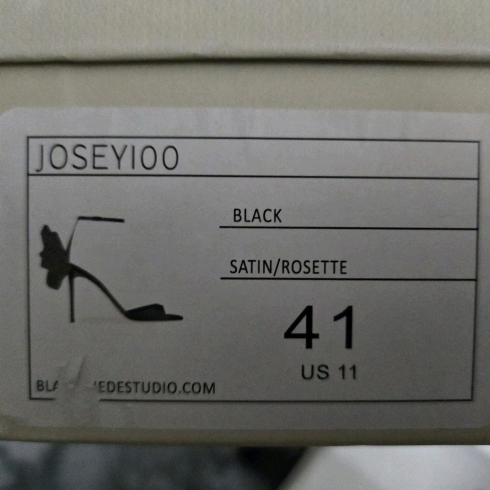 Black Suede Studio Josey Satin Heels EU 41 US 11 - Picture 9 of 10